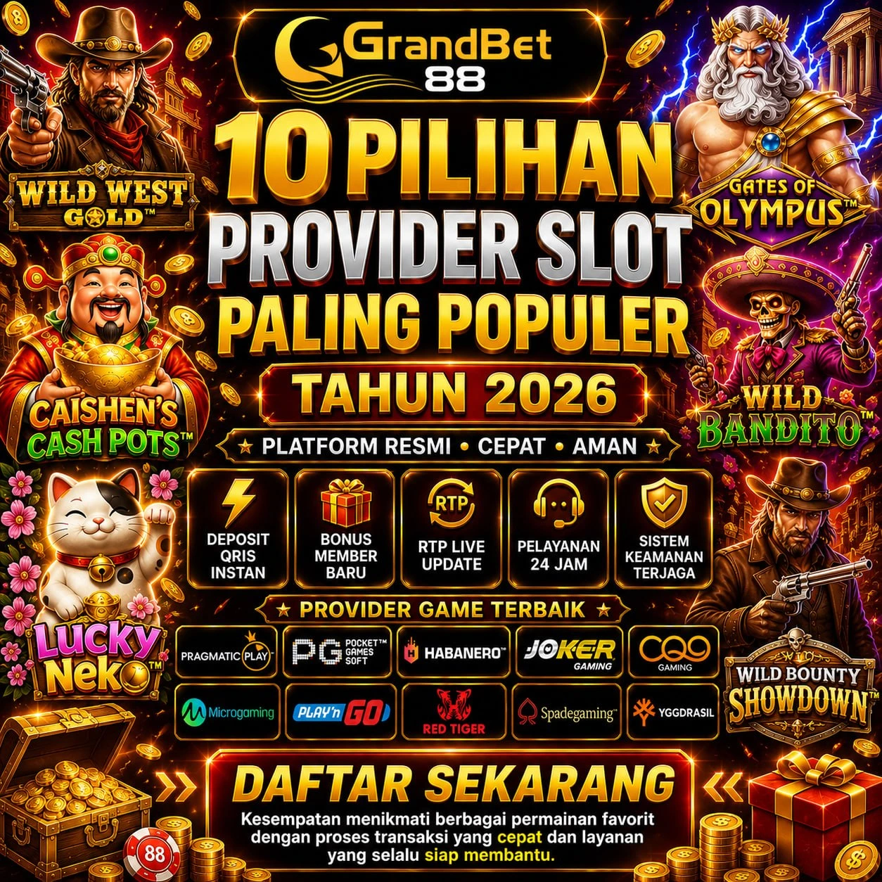 GRANDBET88 : Daftar 10 Provider Slot Gacor 2026 Jackpot Setiap Hari by Hey siriusly